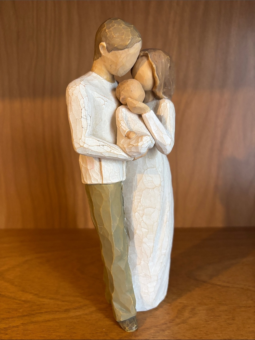 Willow Tree Family Embrace Figurine - White and Tan